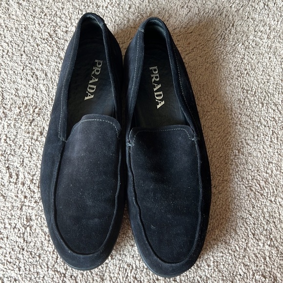 Prada Black Suede Slipper Loafers - Picture 3 of 13